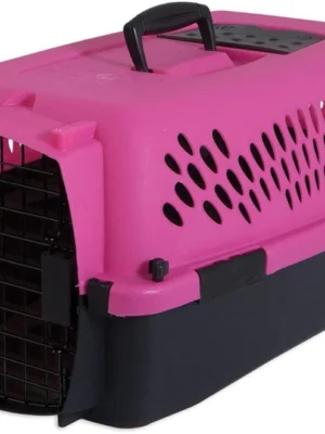 Aspen Pet Fashion Pet Porter Kennel Pink and Black