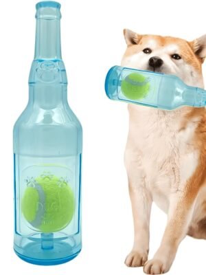 Squeaky Dog Chew Toy with Tennis Ball