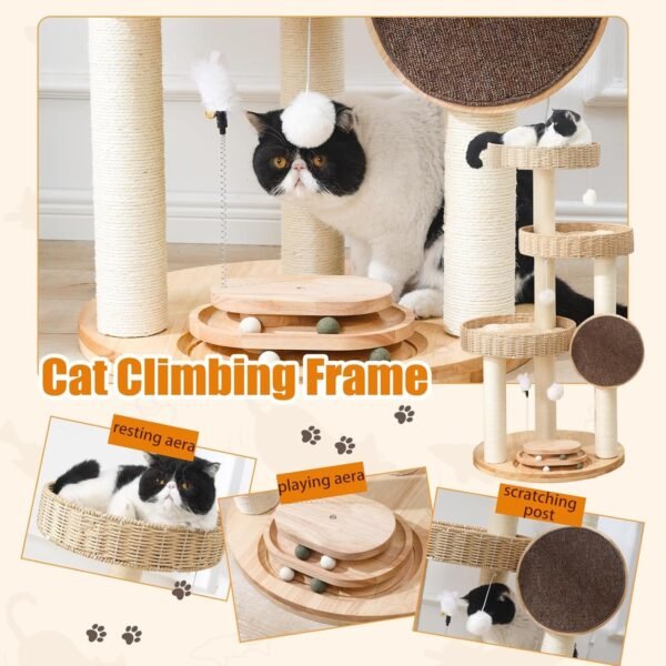 Solid Wood Cat Tower